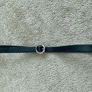 Women’s M/L Black Faux-Leather Belt